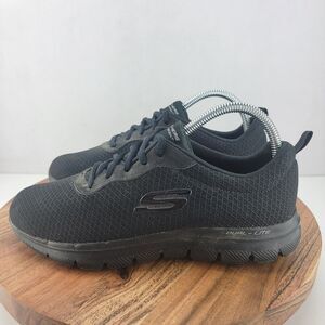 Skechers Flex Appeal 2.0 Womens 8 Black Memory Foam Comfort Shoes 12775